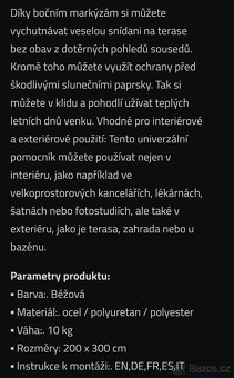 Boční markýza 2 - 200x350cm - 11