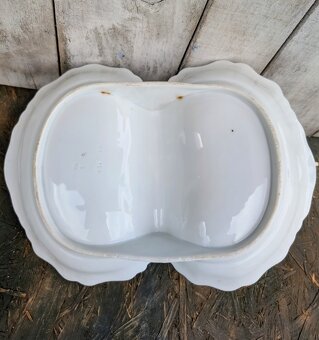 Starožitná dvojmiska s modrozlatým zdobením. - 11