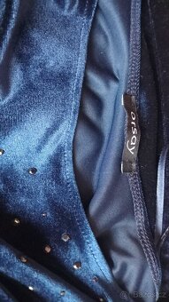 Tmavě modré sametové šaty Orsay, vel. XS - 11