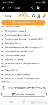 ETA Horkovzdušná fritéza - 11