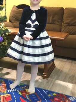 Sváteční šaty vel.110+bolerko - 11