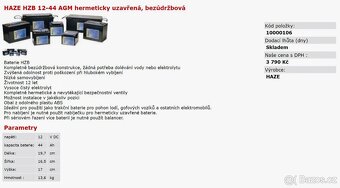 Nové špičkové baterie HAZE 12V AGM (VRLA) - 11