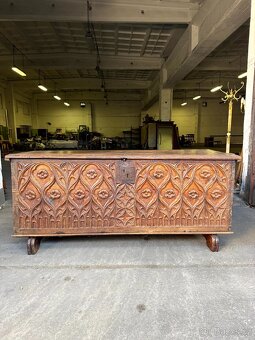 Starožitná secesní truhla (132025) - 11