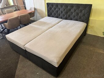 Nová Boxspring postel-letiště 180x200 antracit - 11