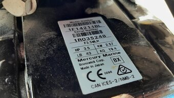 Lodní motor Mercury 3,5 HP noha L, stav nového - 11