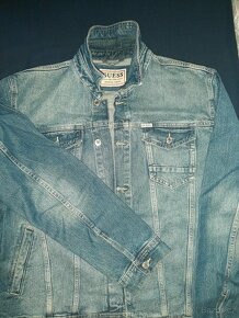 GUESS JEANS BUNDA MODRÁ - XL, 100% STAV Džínová bunda Dziska - 11