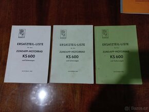 Zündapp K800, KS 601, K 500 atd - seznamy dílů, návody atd - 11