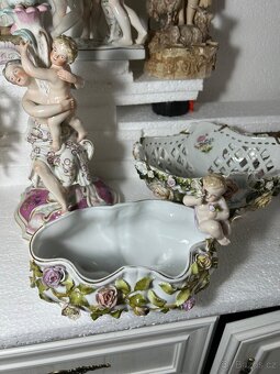 Meissen Dresden porcelanovy svietnik misa a dalsie - 11