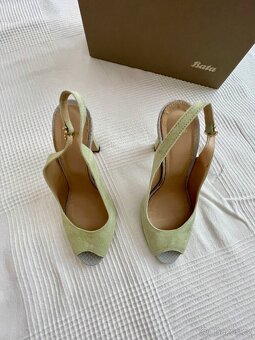 Set - Světle zelené společenské šaty a lodičky vel. 38 - 11