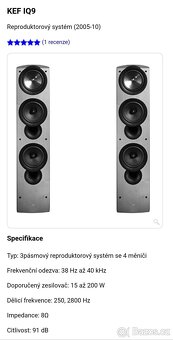 Kef IQ 3 reprosoustavy, reproduktory. - 11