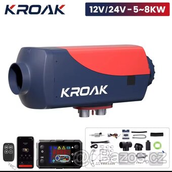 Naftové topení 5-8 kW, 12+24V, Bluetooth, vestavné - 11