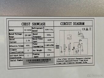 Pultový mrazák 600L 1750×675×850mm - 11