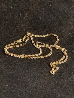 Řetízek plný+Přívěsek Žluté zlato 585/1000 14k - 11