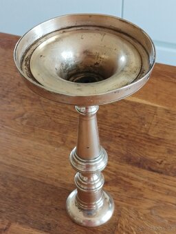 STAROŽITNÝ BRONZOVÝ EMPÍROVÝ SVÍCEN BIEDERMEIER KOLEM 1820 - 11