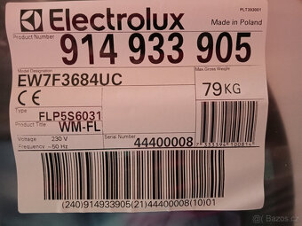 Pračka Electrolux EW7F3684UC (NOVÁ) se SLEVOU 4.000,-Kč - 11
