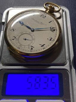 IWC zlaté 14-karátové art deco kapesní hodinky - 11