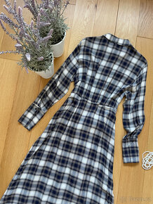 Nové dlouhé košilové kostkované šaty Top Shop, vel. 42 - 11