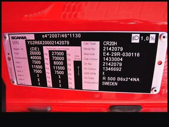 Scania R500 6x2 / Abroll kontejner / Hiab / 570tkm - 11