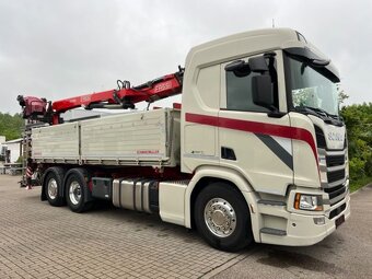 Scania R500 / 2stranný sklápěč / jeřáb Fassi 215 - 11