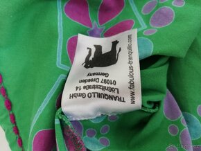 Velmi ženská živě zelená bavlněná dámská sukně s květy, M/L - 11