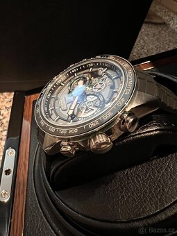 Graham Silverstone skeleton British zavodni zelene hodinky - 11