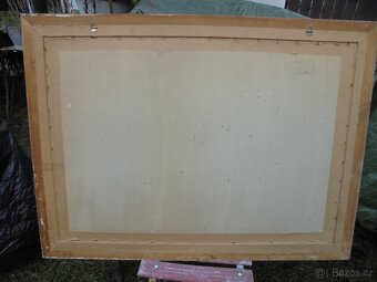 OBRAZ OLEJ NA KARTONU-POHLED NA KARLOVY VARY - 11