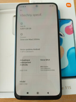 Xiaomi Redmi Note 11S 6GB/64GB TWilight Blue, malinko použit - 11
