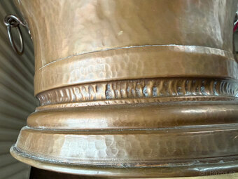 Starožitná měděná nádoba, hrnec - 11