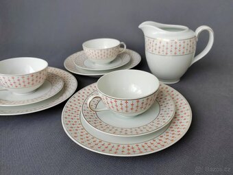 Krásná starožitná porcelánova sada Kaestner Saxonia 1929-37 - 11
