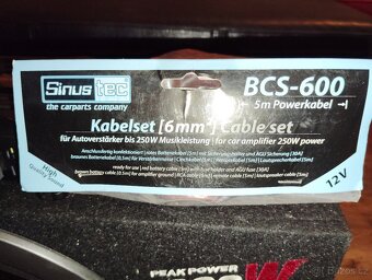 Subwoofer JVC, zesilovač SONY, kabeláž - 11