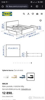 Ikea Malm - 160 x 200 cm - postel s úložným prostorem - 11