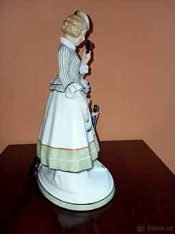 Fasold Stauch Pierrot a kolombína porcelán soška - 11