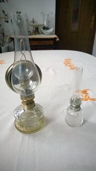 Karafa, skleničky, váza, Sklárny Novosad, petrolejka - 11