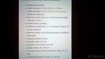VELKA kvaliitni kovova klec Caesar v/178/ d/123/ s/82cm - 11