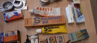 Staré starožitné krabičky plechovky věci mix - 11