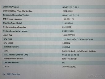 T14 Gen 3 s dotykem- ZÁRUKA (i5 1245U,16GB,256GB) - 11