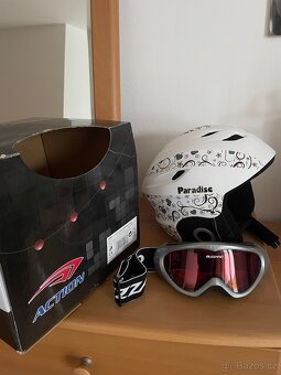 Dámské lyže Head, hůlky, přilba + brýle, kukla. - 11