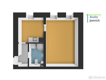 Pronájem bytu 1+1, ca36m2, s okny do zahrady, Chrastava - 11