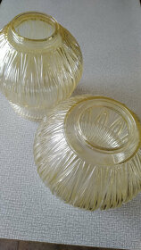 Zářivka, Lampička; Lampa dřevěná+2 polštáře; skleněné báně - 11