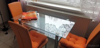 Skleněný stůl + 3x židle - 11