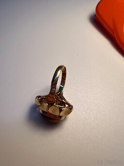 Krásný zlatý prsten & přívěsek - tygří oko - 11