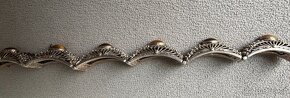stříbrný starožitný náramek 18cm cca r.1920 - 11