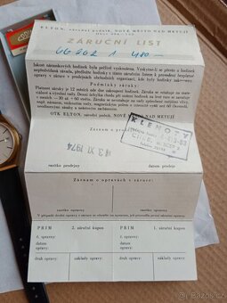 Pěkné, funkční,  pozlacené  hodinky Prim s krabičkouu - 11
