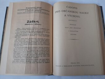 ČASOPIS PRO OBČANSKOU NAUKU A VÝCHOVU r.1928, 1929, 1930 - 11