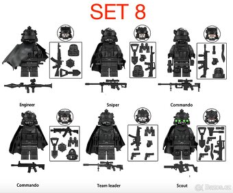 Rôzne sety vojakov (8ks) 1 + doplnky - typ lego - 11