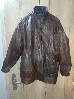 stará kožená bunda, jako nová vel. 50 - 11