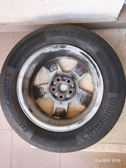 4 x al kola Škoda 5x100 15 + letní pneu 195/65 R 15 H - 11