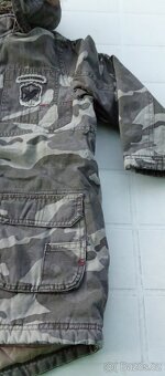 Chlapecká zimní maskáčová bunda a vesta( vel. 122) - 11