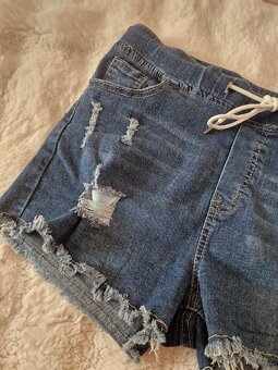 Nové dámské riflové džínové kraťasy šortky vel M - 11