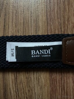 Nový pánský pružný opasek BANDI - modrý se světl. pruhy -S/M - 11